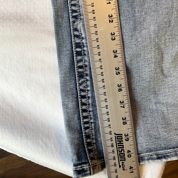 Sexy Couture Women Jeans size 17 Blue Mid Rise Straight Leg Slightly Flared - Picture 3 of 13